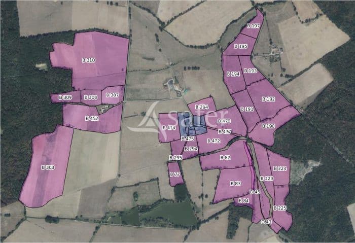 Belle exploitation d'élevage bovins dans la Nièvre